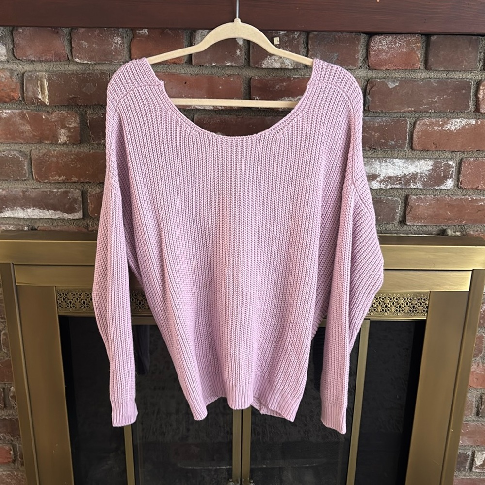 Pink knot sweater